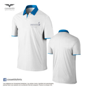 Playera DryFit Tipo Polo - Pro - Manga Corta - Garza Blanca