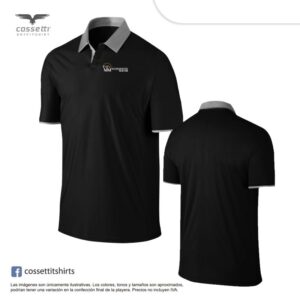 Playera Tipo Polo DryFit Azul con Blanco - Prueba